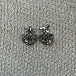 Stella & Dot silver statement earrings